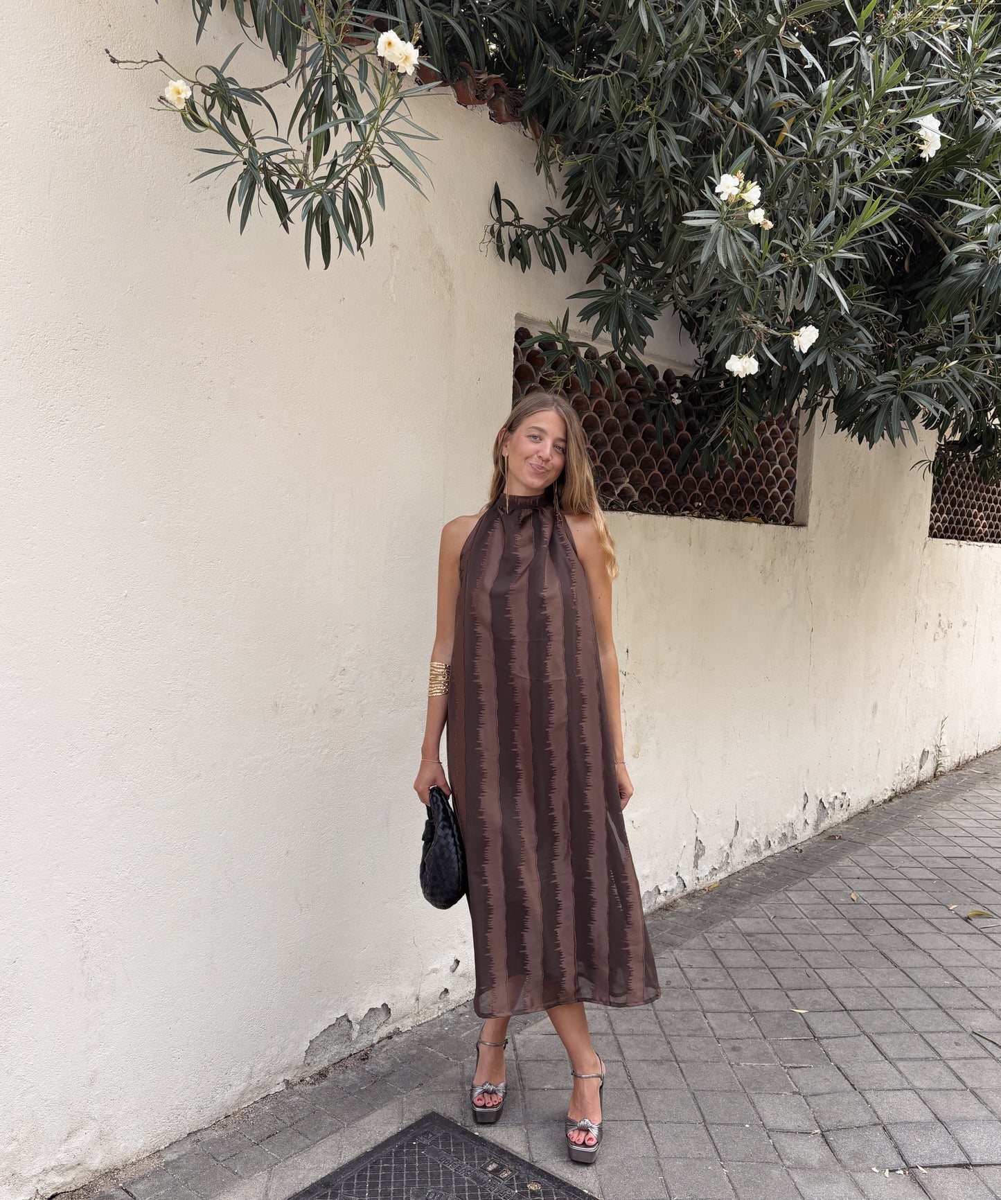 Vestido halter marrón 🤎